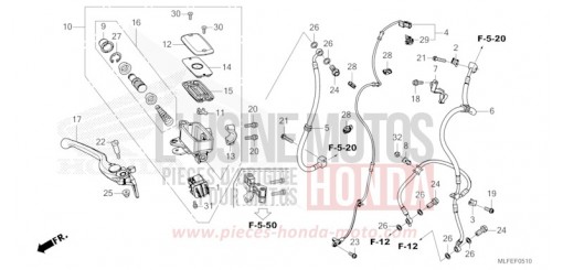 MAITRE-CYLINDRE DE FREIN AVANT CYLINDRE NT1100AS de 2025